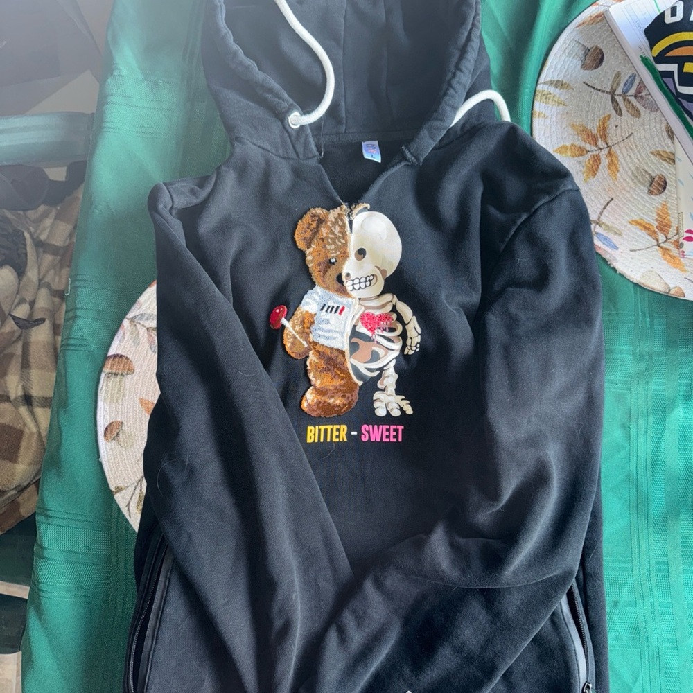 Black Graphic Hoodie